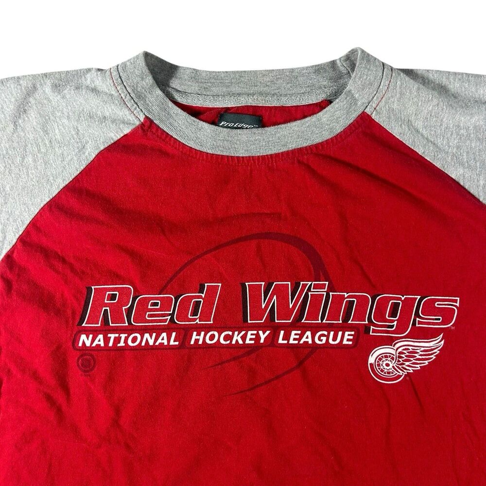 Vintage NHL Detroit Red Wings Graphic Shirt Men’s XL Pro Edge Red Y2K